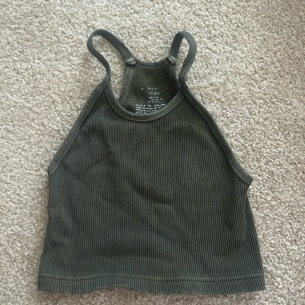 Free People - cami bra halter top in army green